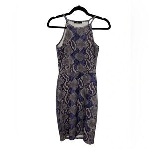 Missguided Purple and Gray Snake Skin design Bodycon‎ Dress Size 2